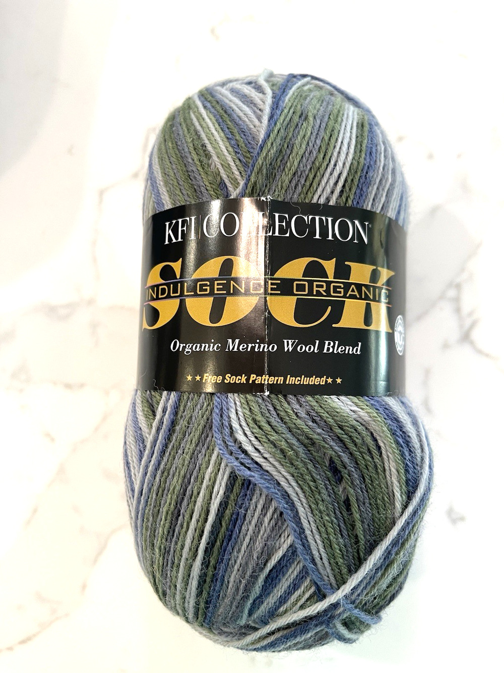 KFI Collection Indulgence Organic Sock Yarn Merino Wool Blend Monteverde #102